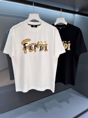 新品 Fd全新时装变革盛宴.2025Ss夏季Fe*Di 字母印花Logo标识男士圆领短袖T恤 奢华耐看充满活力气息.体验视觉和触觉最新气息...单穿内搭都是极品