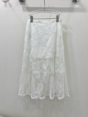 ermanno Scervin*25新款法式蕾丝长半裙！定位睫毛蕾丝花边重工立体工艺！白富美必入神器！A字裙摆上身巨显瘦，定位水溶花气质优雅减龄少女风时髦又高级