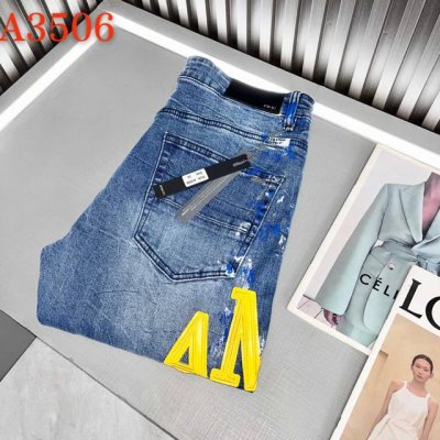 A3506 Amiri： 2025新款 原单狠货牛仔裤，原版五金皮牌 ！版型超正.修身不紧身，超级有范，原版定制水洗牛仔面料，原版五金辅料开模！上身帅气十足25