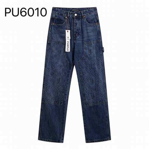 编号pu6010 purple Brand 宽松直桶牛仔裤