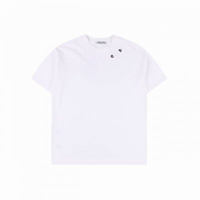 dior 迪奥 25Ss 领口Cd串珠Logo蜜蜂刺绣短袖T恤 采用原版280G双纱对版定织定染面料 螺纹同缸定染零色差 独家品质 区别通货 领口Cd串珠Log