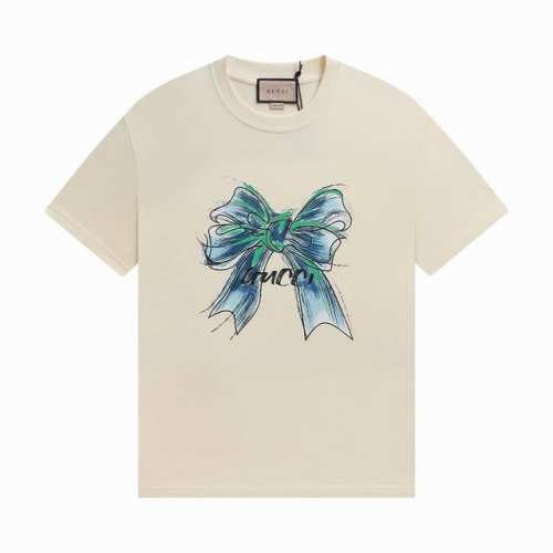 Gucci 古驰 蝴蝶结短袖T恤 高品质出货！ 原版面料 官方同款！ 叠穿打底就很有博主范儿了 低调有品位 原版面料 240G高克重 双纱100%精梳棉 螺纹定