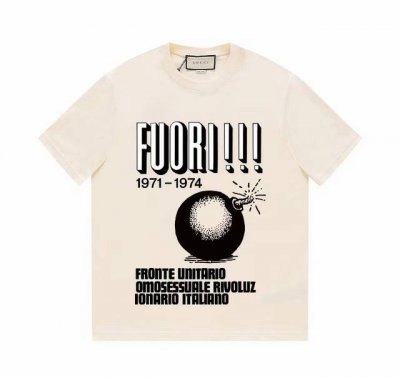 上新款号：G750 Gucci古驰新款短袖T恤， G家新款T恤印花，简约时尚精致，数码印花工艺，色彩搭配舒适， 定织定染纯棉面料，亲肤细腻柔软， 男女同款 颜色