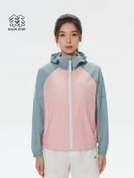 春夏新款女士风衣！Kolon Sport可隆女子Wind K防泼水运动撞色登山露营夹克外套上衣！可隆女连帽风衣薄款 可当防晒 夏新款Wind K撞色防风夹克防泼