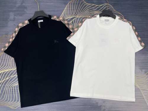 burberry巴宝莉2025春夏新款织带刺绣字母Logo圆领短袖T恤 高版本高版本 280克精棉面料 全网独家首发 百搭款细节处理完美 织带 进口高密度刺绣L