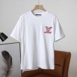 140 顶级版本 路易威登Lv 25Ss早春新款 刺绣Logo标识短袖 轻奢主义 男女日常通勤穿搭必备单品 正确版本 欢迎对比 详细特征 · 320克100%