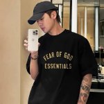 Fog Fear Of God Essentials 第九季主线字母印花重磅高街纯棉短袖 情侣款 纯原级好货来袭，代工厂p出品，全套定织定染，标志性宽领口，最高
