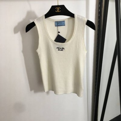 款号20252104 prad*新款 Logo刺绣羊毛针织背心，米白色，灰色，杏色，36 38 40， 36码；胸围64，长48