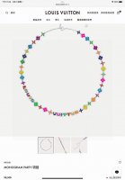 lv路易威登花卉字母串珠项链 配全套包装 货号M00918 Monogram Party 项链为缤纷珐琅串珠融入经典元素，趣味呈现 Monogram 花卉和路易