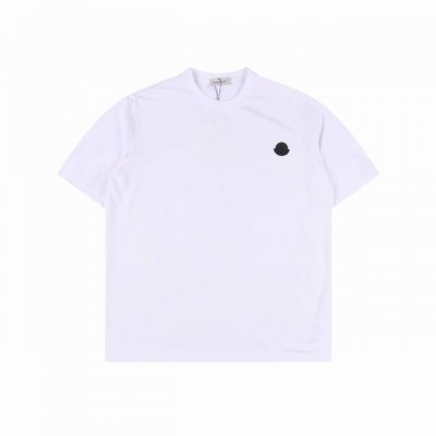 moncler 蒙口 25Ss 胸口章仔后背字母印花短袖 面料采用32织双纱260克全棉材质 搭配1 1索罗那螺纹 不易变形 上身舒适透气 垂感佳 胸前后背定制