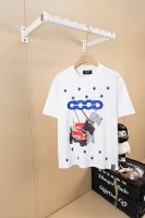 挂拍图 顶级版本 Goodbrand Good刺绣雪纳瑞轻奢时尚短袖T恤 男女同款 颜色：蓝色 白色 码数：S M L Xl