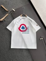 上新款号： M1050 2025早春Moncler 蒙口 官网同款印花图案 双纱纯棉短袖 - 260G双纱纯棉顶级面料 手感柔软 百分百纯棉独家出货 定染硫化黑