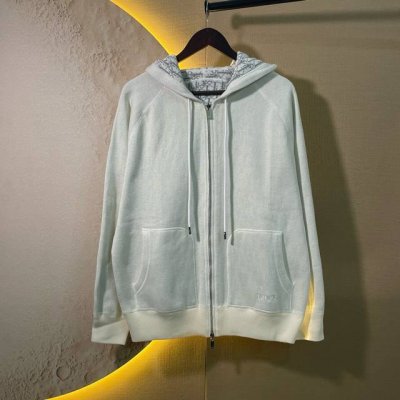 主推-30 Dior 迪奥24Ss-97%山羊绒常青款休闲运动连帽卫衣开衫双面穿羊绒老花字母拉链外套 尺码：36-38-40-42 好看好穿好搭配 各种身材都能