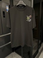 高端 Louis Vuitton 路易威登 25Ss 彩色字母刺绣短袖T恤 黑 重磅克重260G纯棉双纱面料 螺纹定织定染通肩拉条工艺增加衣物清洗寿命 触感舒适