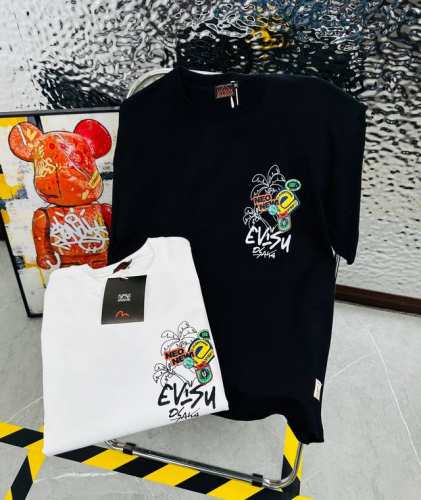 福神 带Nfc芯片识别高版本 Evisu 福神2025夏季新款印花休闲宽松情侣款 短袖T恤972 细节:版本一比一复刻，吊牌 领标 水洗 包装袋。水洗处有Nfc