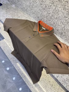 Hr爱玛仕高货品质夏季爆品相推荐 D高端订制新款起脚色织polo 商务休闲高端丝光珠地棉原版定制进口纱线色染 轻薄透气 上身丝滑舒适 高端大气经典百搭 码数.M