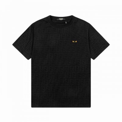 Fendi 芬迪25Ss新款提花字母短袖 高品质 重工艺 面料- 采用270克双股精梳棉面料.索罗纳螺纹订织订染国标一级面料 工艺：采用进口“Bergi Sup