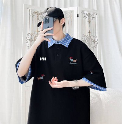 老油条上新 Hellyhansen Hh海丽汉森海外限定假两件短袖，最新衬衫领T恤，男女同款，Ins小红书教你搭配上身，春秋新品首发，版型宽松，修饰脸型且舒适有