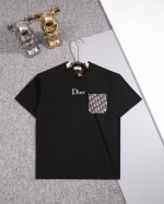 Dior 迪奥 圆领短袖T恤 经典标志品牌字母布匹口袋加Logo印花 官方同步 1:1原版开模 时尚个性 百搭潮流 纯原品质 原版洗水面料 吊牌 领标 水洗麦