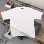 130 【款号：Kl5012】高版本 2025新款Balenciaga巴黎世家整版镶钻休闲情侣宽松短袖T恤，独一无二的活性环保面料染色，32支双纱精梳纯棉爽滑手