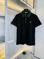 穿200斤古奇Gucci 原单品质 2025最新款衣服 男装翻领短袖 精选专柜订制顶级朱地丝光棉进口面料 所有细节做工完美1比1复刻 还原正品百分百 原版五金