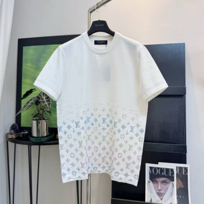 白色款号：D235 纯原臻品 全网最高版本 路易威登 Lv 25Ss春夏新款 烫钻针织短袖 轻奢主义 男女日常通勤穿搭必备单品 正确版本 欢迎对比 情侣款 原版