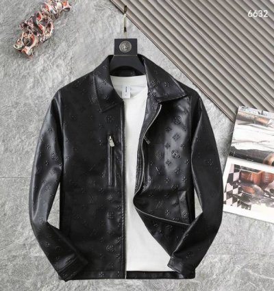 路易威登Lv 高品质2025春季皮衣新款夹克外套，秀场新品品相非常完美，记忆面料舒适保暖，三标齐全，色泽饱满诱人，非常出彩的设计，轻松将时髦感进阶，做工极为考究