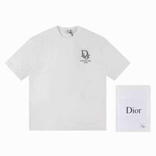 w2639# 迪奥Dior*2025最新款短袖 材质:采用高版本300G双纱精梳棉 尺寸:S M L Xl 颜色:黑色 白色