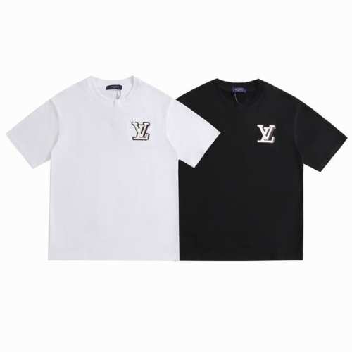 8073# 面料260克100%双纱棉 Lv贴皮字母绣花 尺码S M L Xl