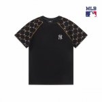 上新 顶级最高版本 Mlb拼接老花短袖 男女同款，袖子满印Logo拼接，时尚感拉满，面料采用260克双纱纯棉，颜色都是原版一比一的定制，支持扫码验证，一件一码，