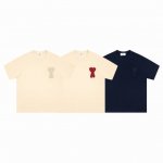 Ami paris 25Ss 专柜同步上新动漫爱心钩织刺绣圆领情侣短袖T恤-顶级首发！ Color：杏色杏心 杏色红心 藏青色 Size：S M L Xl No