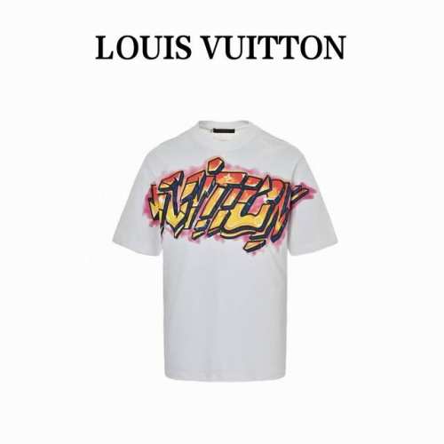 Louis Vuitton 路易威登 漫画卡通火焰字母印花短袖 采用210G原版厚重面料 日本进口印花机喷绘而成 定制1:1辅料 25Ss特殊螺纹 宽松版型