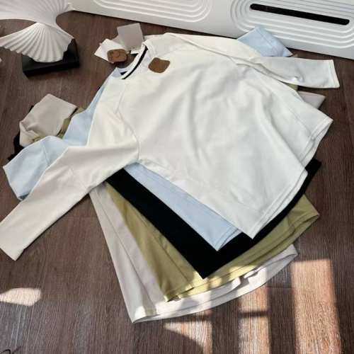 140 昂跑春季新款运动长袖T恤 面料采用210克典雅棉婴幼针织一等品抗静电耐洗色牢度高不起球 吸汗透气可速干更保暖 款式落肩弧形一片式剪裁，使用四针六线简约时
