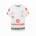 2425款 新款 -Balenci*Ga巴黎重磅款#Logo集合刺绣高领短袖T恤# 毋庸置疑又是今年的一大爆款 第一时间购入原版打版 最新裁剪高领口十字螺纹 螺