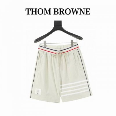 Thom Browne 汤姆布朗 四杠织带短裤 面料采用专业订纺表面32S触感细腻内里8S，挺括有型，克重高达380G，起订量500Kg 相当于 件单品 口袋布
