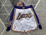 款号：K47 顶级刺绣版本 Just Don Nba Los Angeles Lakers Team Shorts 詹姆斯 戴维斯客场Nba 洛杉矶湖人队 刺绣