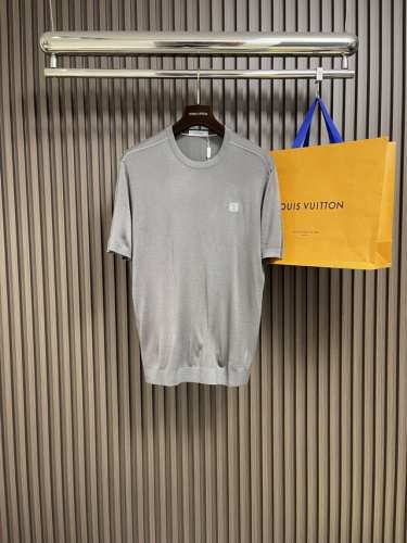 Loewe 2025Ss夏季清凉透气天丝莫代尔针织短袖T恤，天丝提供衣服高级质感光泽度 强力吸湿透气性 优雅垂感 莫代尔贡献极致柔软弹性和亲肤 两者1+1大于2