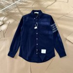 tb法兰绒色织四条杠衬衫 货号 908 thom Browne 汤姆布朗 新款Tb经典法兰绒色织四条杠磨毛衬衫 意大利制造小标产地 高支高密定制面料 法兰绒加厚