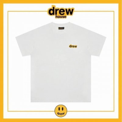 大货实拍细节 顶级正确版本 D07# Drewhouse 笑脸后背云朵气球铅笔短袖T恤 情侣款- 区别市场普通货，高级定制定织原版巴黎棉，手感偏重磅厚实，表面比