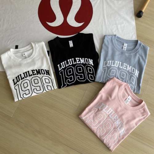 细节图 马卡龙4色独家首发 女款短袖Luluemon_Relaxed-Fit 露露乐蒙25年夏季Define线下同步舒适与美貌并存学院风T短袖 1998刺绣纪念