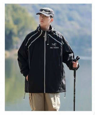 arc'teryx 始祖鸟新款户外防晒衣外套 经典版型 压胶款 ，超好透气性 舒适细腻 柔软亲肤， 专业防晒冰感，Fys防泼水科技面料成份88的尼龙 12氨纶