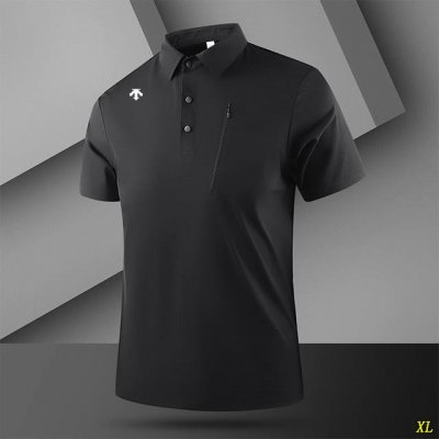 Descente迪桑特 独家实拍上新夏季高品质polo衫短袖夏季薄款冰丝无痕弹力运动速干T恤商务翻领，本季主打，货源充足，放心主推，高端品质，经典设计，做工出色