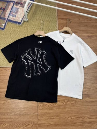 mlb 男女情侣刺绣印花系列运动T恤大Logo休闲短袖25春夏季新款 三标齐全，吊牌可以扫码验证，一衣一码！原厂包装！领口压条保证舒适性！高端品质2025Mlb