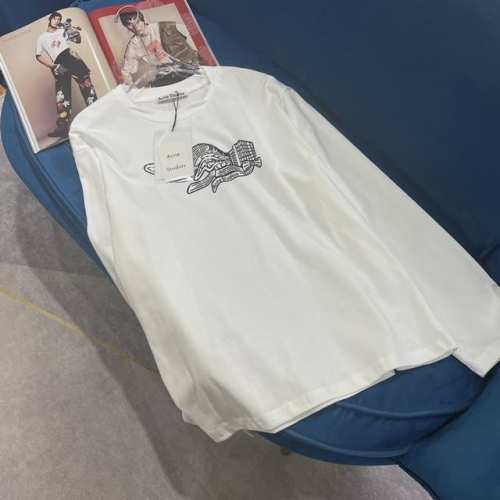 acne Studio* 新品 圆领印花长袖上衣 定制Yb斜纹全棉材质 双丝光工艺处理 舒适透气 圆领长袖上衣 领口不规则螺纹包边 穿着舒适 独特时髦 胸前建筑