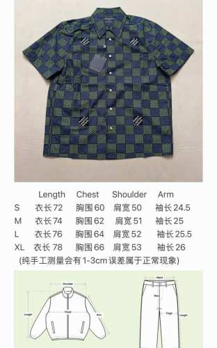 Lv棋盘格短袖衬衫