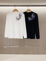 P200# 【新品】香港洋行渠道货.2014秋冬新品Di*R手绘蝴蝶标识半高领短袖T恤打底衫 元素性的Logo徽章凸显休闲时尚魅力,依然独领时尚风骚.内搭好伴侣