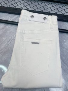 经典大牌克罗心牛仔裤长裤 男装品牌服饰简约大气潮流时尚款修身小脚牛仔裤 夏薄款微弹力舒适透气纯棉面料 百搭耐看款永不过时 码数29 38 齐全