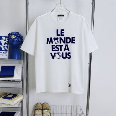 177 当天到货 现货现配 Louis Vuitton 路易威登25Ss 植绒字母标语短袖T恤 独家首发高定 面料采用320克重双纱精梳棉，定制32支双股螺纹，