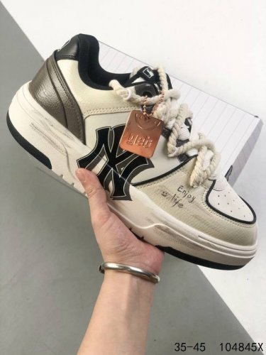 得物专纯手工描绘Get版 Korea韩国限定发售Ny美国榄球洋基队限定 X Mlb Big Ball Chunky Mesh 厚底老爹系列低帮网织轻量休闲运动慢