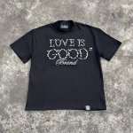 款号309 Gd03 Goodbrand 简约珍珠标语圆领短袖 24春夏T恤 男女同款 颜色：黑色 码数：S M L Xl